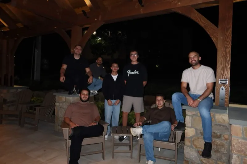 Jóvenes reunidos en el retiro